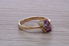 Load image into Gallery viewer, Amethyst and Opal set Yellow Gold Ring