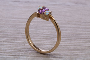 Amethyst and Opal set Yellow Gold Ring