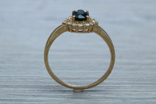 Load image into Gallery viewer, Blue Sapphire and Diamond Ring