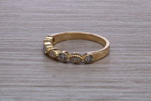 Load image into Gallery viewer, Yellow Gold Marquise and Round cut Diamond set 18ct Yellow Gold Band