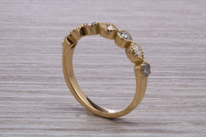 Yellow Gold Marquise and Round cut Diamond set 18ct Yellow Gold Band