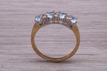 Load image into Gallery viewer, Sky Blue Topaz and Diamond set Yellow Gold Ring