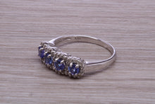 Load image into Gallery viewer, AAA Grade Tanzanite and Diamond set White Gold Ring