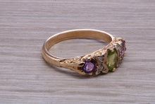 Load image into Gallery viewer, Multi Gemstone set Yellow Gold Ring