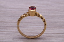 Load image into Gallery viewer, Rhodolite Garnet Gemstone set Yellow Gold Ring
