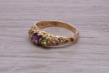 Load image into Gallery viewer, Multi Gemstone set Yellow Gold Ring