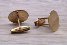 Load image into Gallery viewer, Large Round Gentlemen&#39;s Solid Gold Cuff Links