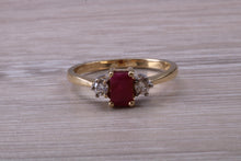 Load image into Gallery viewer, One carat Ruby and Diamond Trilogy Ring