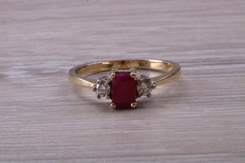 One carat Ruby and Diamond Trilogy Ring
