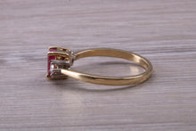 Load image into Gallery viewer, One carat Ruby and Diamond Trilogy Ring