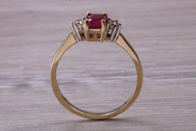 Load image into Gallery viewer, One carat Ruby and Diamond Trilogy Ring