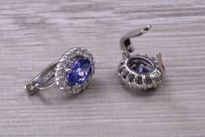 Two carat Tanzanite and Diamond set Earrings