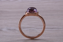 Load image into Gallery viewer, Cabochon cut Amethyst set Rose Gold Ring
