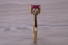 Load image into Gallery viewer, One carat Ruby and Diamond Trilogy Ring