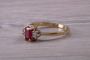 One carat Ruby and Diamond Trilogy Ring