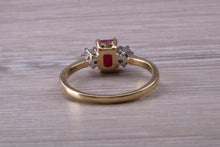 Load image into Gallery viewer, One carat Ruby and Diamond Trilogy Ring