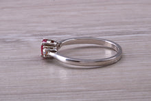 Load image into Gallery viewer, Dainty Ruby and Diamond Trilogy Ring