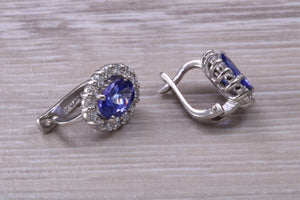 Two carat Tanzanite and Diamond set Earrings