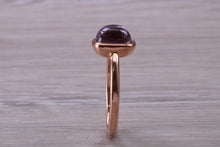 Load image into Gallery viewer, Cabochon cut Amethyst set Rose Gold Ring