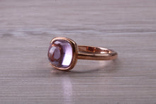 Load image into Gallery viewer, Cabochon cut Amethyst set Rose Gold Ring