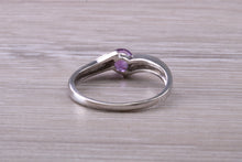 Load image into Gallery viewer, Round cut Natural Amethyst set White Gold Ring