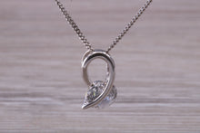 Load image into Gallery viewer, 9ct White Gold Diamond White C Z set Necklace