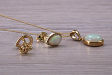 Load image into Gallery viewer, Opal Earrings with Matching Necklace set in Yellow Gold