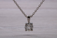 Load image into Gallery viewer, One carat Certificated Diamond set Platinum Solitaire Necklace