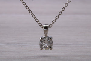 One carat Certificated Diamond set Platinum Solitaire Necklace