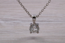 Load image into Gallery viewer, One carat Certificated Diamond set Platinum Solitaire Necklace