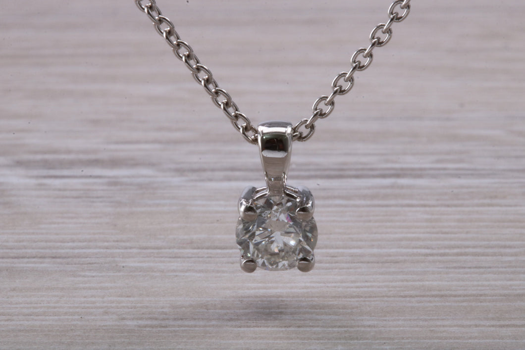 One carat Certificated Diamond set Platinum Solitaire Necklace