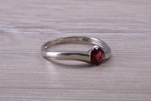 Load image into Gallery viewer, Round cut Natural Amethyst set White Gold Ring