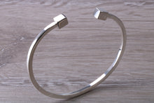 Load image into Gallery viewer, Solid Square Profile Torque Bangle, Completely Made from Solid Silver