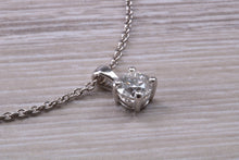 Load image into Gallery viewer, One carat Certificated Diamond set Platinum Solitaire Necklace