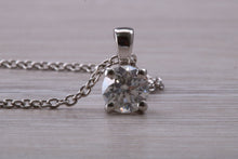 Load image into Gallery viewer, One carat Certificated Diamond set Platinum Solitaire Necklace