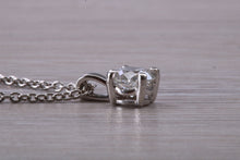 Load image into Gallery viewer, One carat Certificated Diamond set Platinum Solitaire Necklace