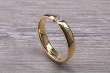 Load image into Gallery viewer, Radiant cut Diamond Tension set Chunky Band