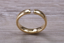 Load image into Gallery viewer, Radiant cut Diamond Tension set Chunky Band