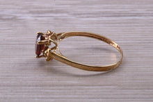 Load image into Gallery viewer, Dainty Garnet and Diamond Gemstone set Gold Ring