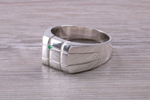 Load image into Gallery viewer, Emerald set Chunky Signet Ring