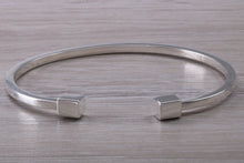 Load image into Gallery viewer, Solid Square Profile Torque Bangle, Completely Made from Solid Silver