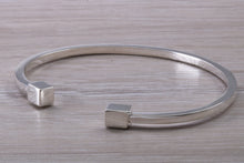 Load image into Gallery viewer, Solid Square Profile Torque Bangle, Completely Made from Solid Silver