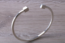 Load image into Gallery viewer, Solid Square Profile Torque Bangle, Completely Made from Solid Silver