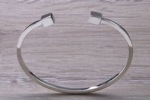 Load image into Gallery viewer, Solid Square Profile Torque Bangle, Completely Made from Solid Silver