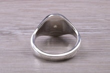 Load image into Gallery viewer, Chunky Oval Faced Diamond set Signet Ring in Silver