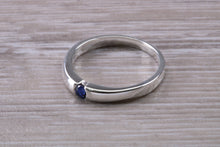Load image into Gallery viewer, Natural Blue Sapphire Petite Ring