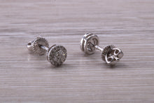 Load image into Gallery viewer, Diamond Cluster Stud Earrings