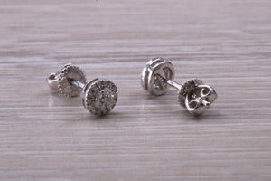 Diamond Cluster Stud Earrings