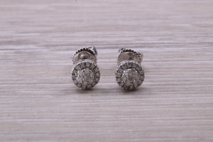 Diamond Cluster Stud Earrings