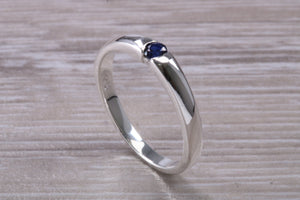 Natural Blue Sapphire Petite Ring